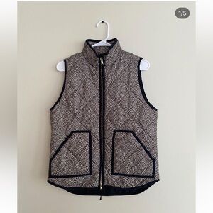 J. Crew Herringbone Puffer Vest